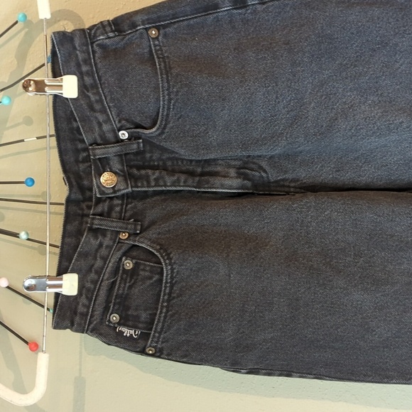 Y2K Vintage Outlaw Wanted Branded Washed Black Jeans Made In USA Women's Size 7 - Picture 7 of 13